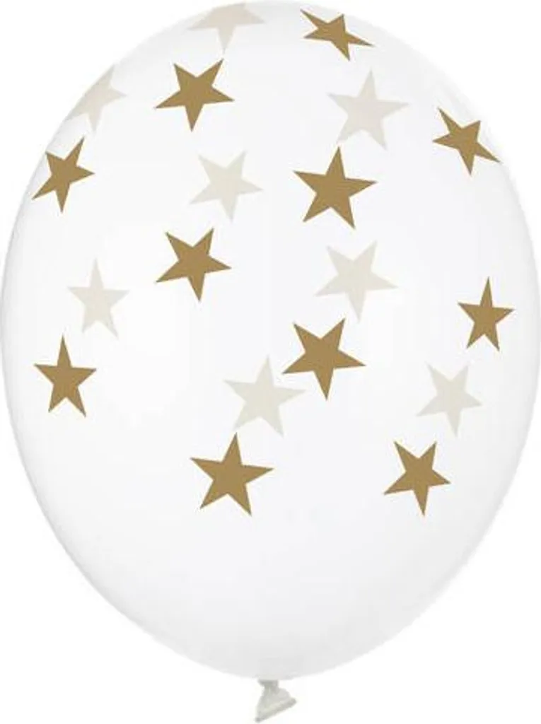 Ballons Transparents Étoiles Or 30 cm Résistants pour Déco Sans Éclatement