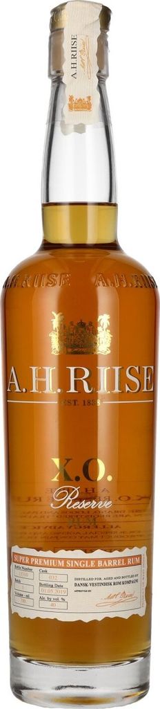 A.H. Riise X.O. Reserve Super Premium Single Barrel Rum 40% Produktbild 