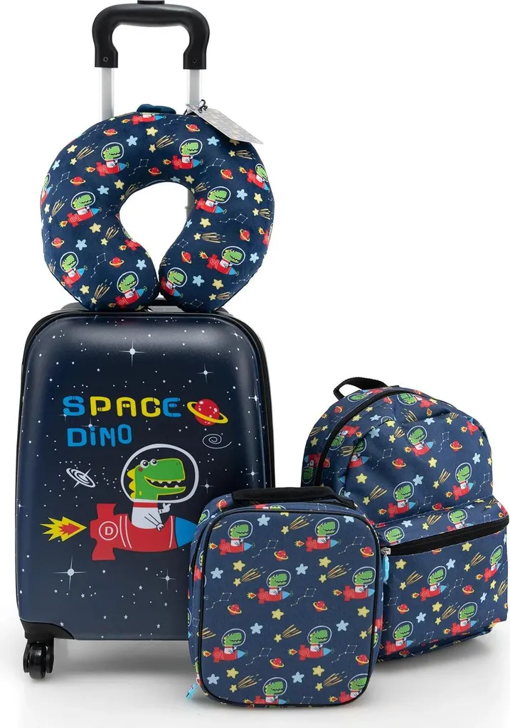 Panoplie de bagages enfant 5 pièces comprenant trolley et sac à dos
