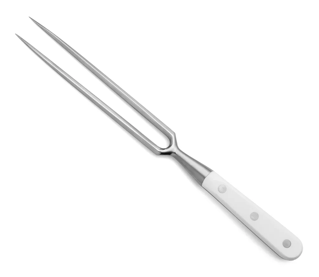 Forchetta Arcos Riviera Blanc 233324 in acciaio nitrurato, con mango in poliossimetilene da 18 cm in scatola