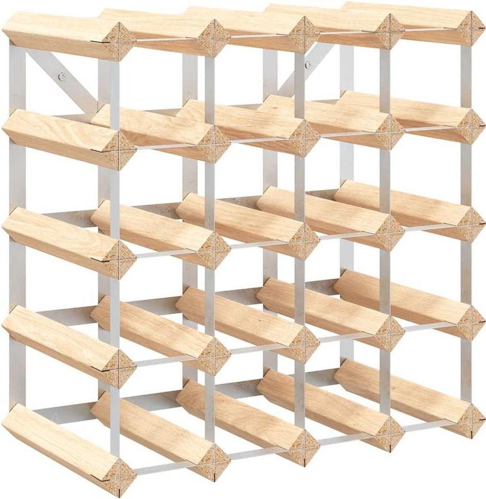 vidaXL Weinregal für 20 Flaschen Massivholz Kiefer