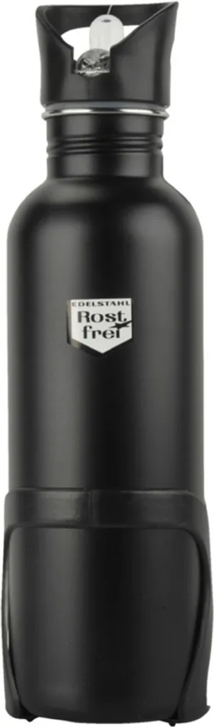 Gourde de vélo FISCHER 0,75 litre noire avec support de cadre inclus