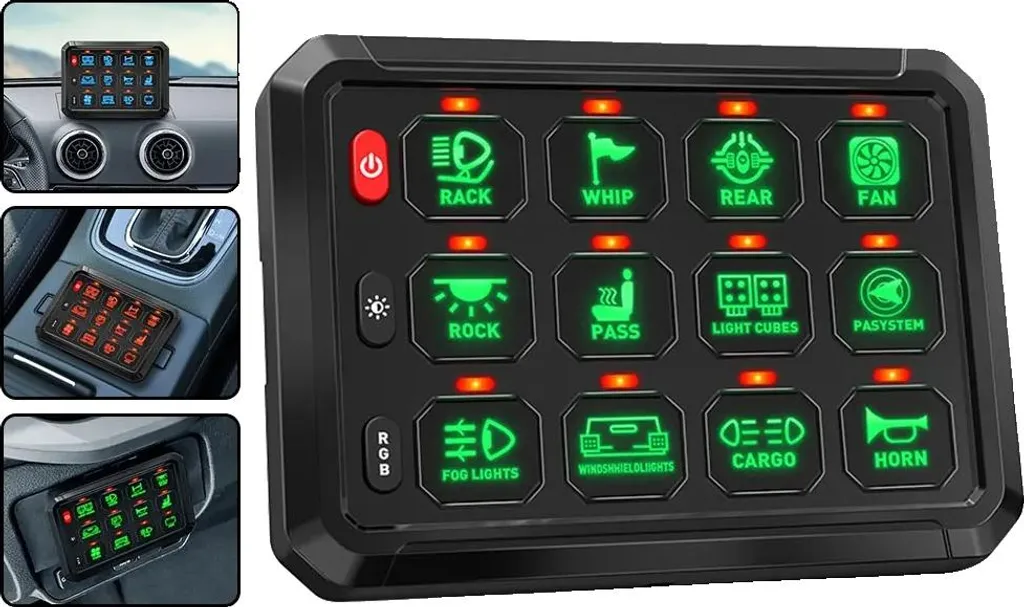 Tableau de Bord 12 Vitesses avec Rétroéclairage RGB Gaming - USB PC