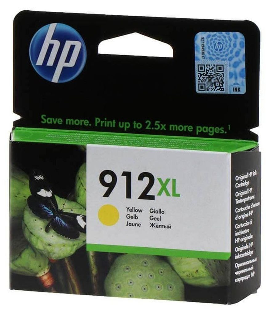 Oryginalny wkład HP 912XL Yellow o wysokiej wydajności Zdjęcie produktu 