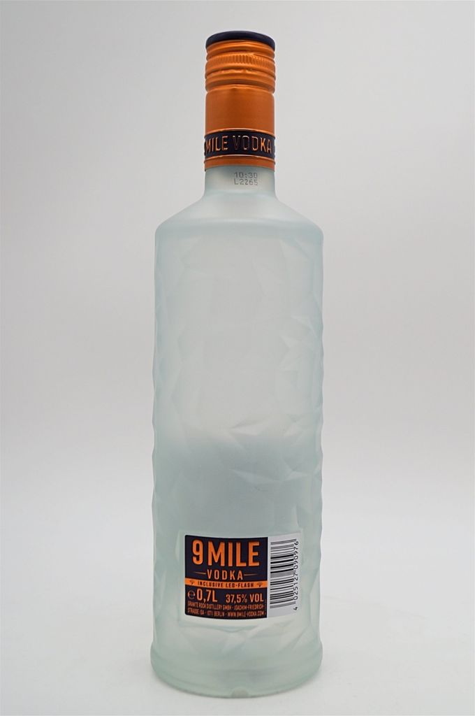 9 Mile Vodka mit LED Beleuchtung | 37,5 % vol | 0,7l Produktbild 9