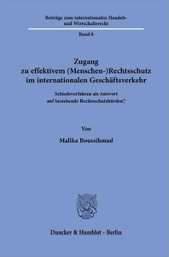 Livre de droit : protection des droits de l'homme et commerce mondial