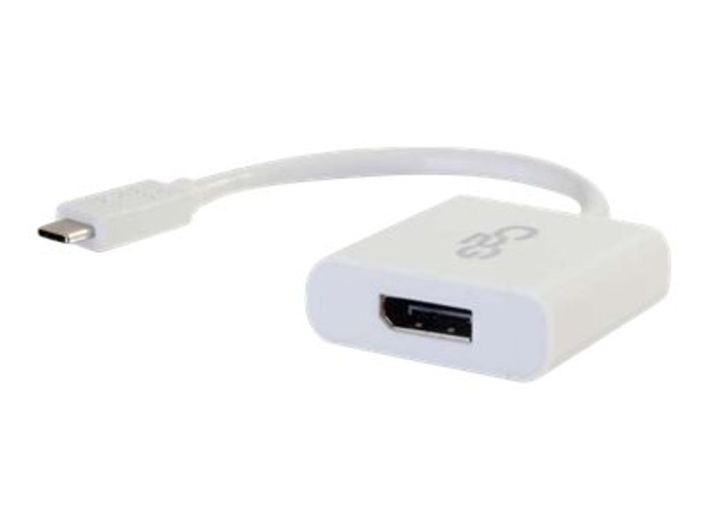 C2G USB C to DisplayPort Adapter Converter - USB Type C to DisplayPort White - Externer Videoadapter - USB 3.1 - DisplayPort - weiß