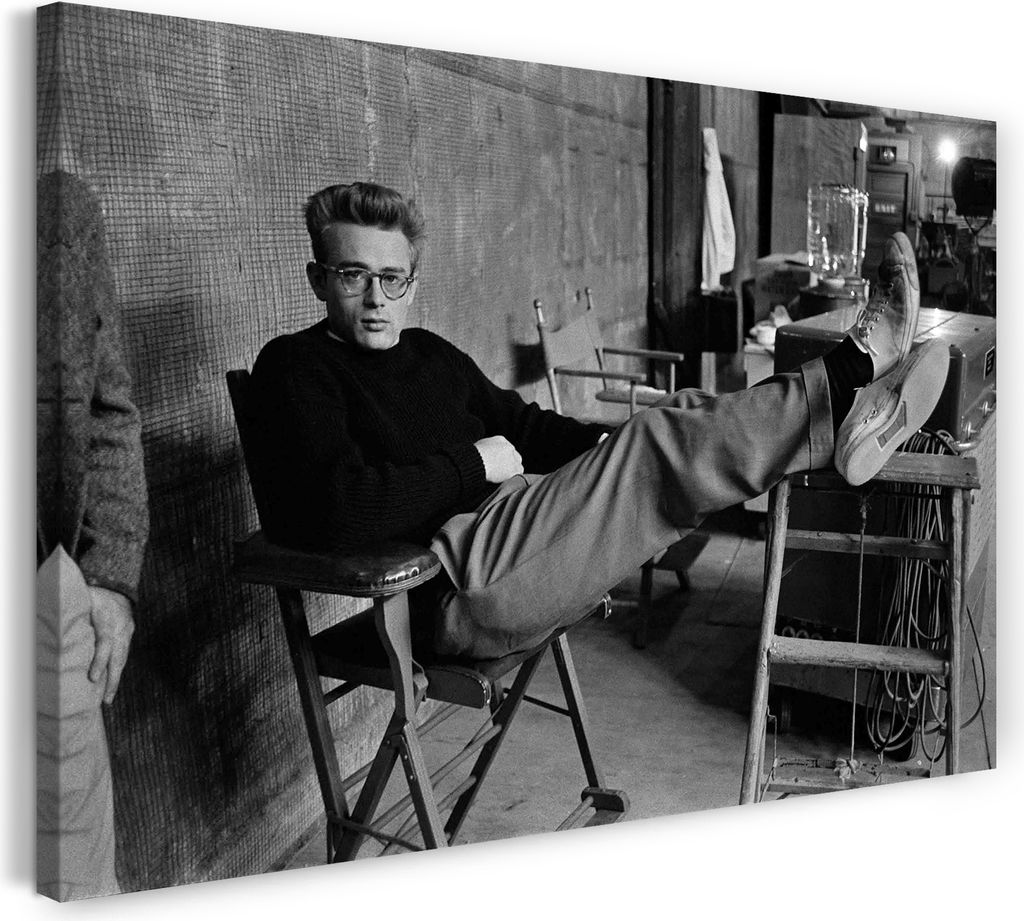 Leinwandbild (60x40cm): James Dean, echter Holz-Keilrahmen inkl. Aufhänger, handgefertigt in Deutschland