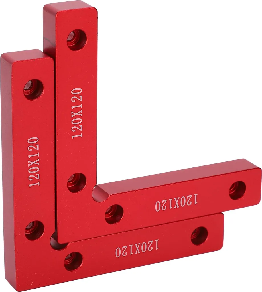 Positionneur d'angle droit 120mm pour assemblage bois et menuiserie DIY