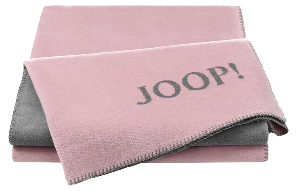JOOP! Plaid / Decke Uni-Doubleface Rosé-Graphit 150 x 200 Immagine del prodotto 