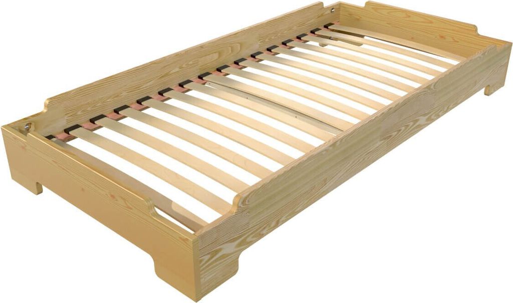 Stapelbett 80x190 - 1 Platz aus Massivholz - Honig