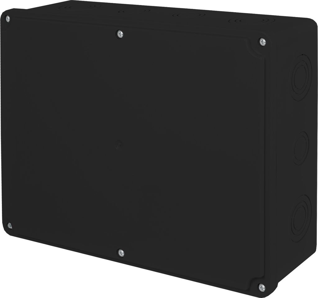 Abzweigkasten 280X210X74 SCHWARZ Verteilerkasten Verteilerdose IP65 Aufputz Feuchtraum