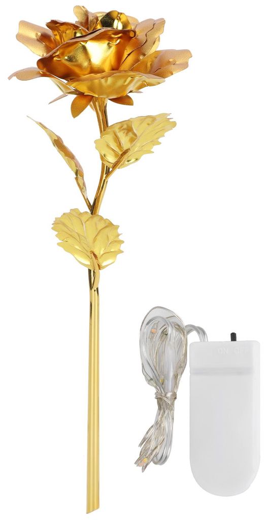 Goldene Rosenfolie šC Valentinstagsgeschenk mit Beleuchtung šC Symbol der ewigen Liebe šC Geschenkidee für Freundinnen, Ehefrauen und Hochzeits...