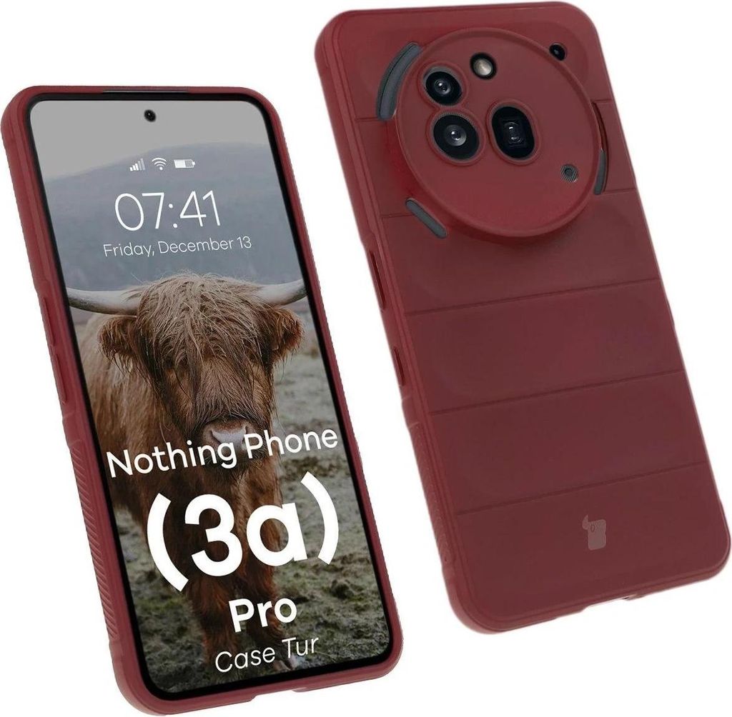 Bizon Case Tur Nothing Phone (3a) Pro burgunderrot