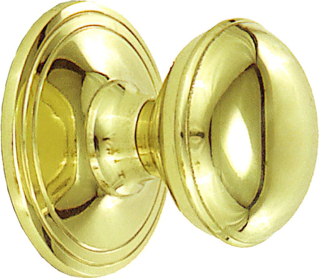 Glatter, glänzender Goldknopf 70x85 aus poliertem Messing