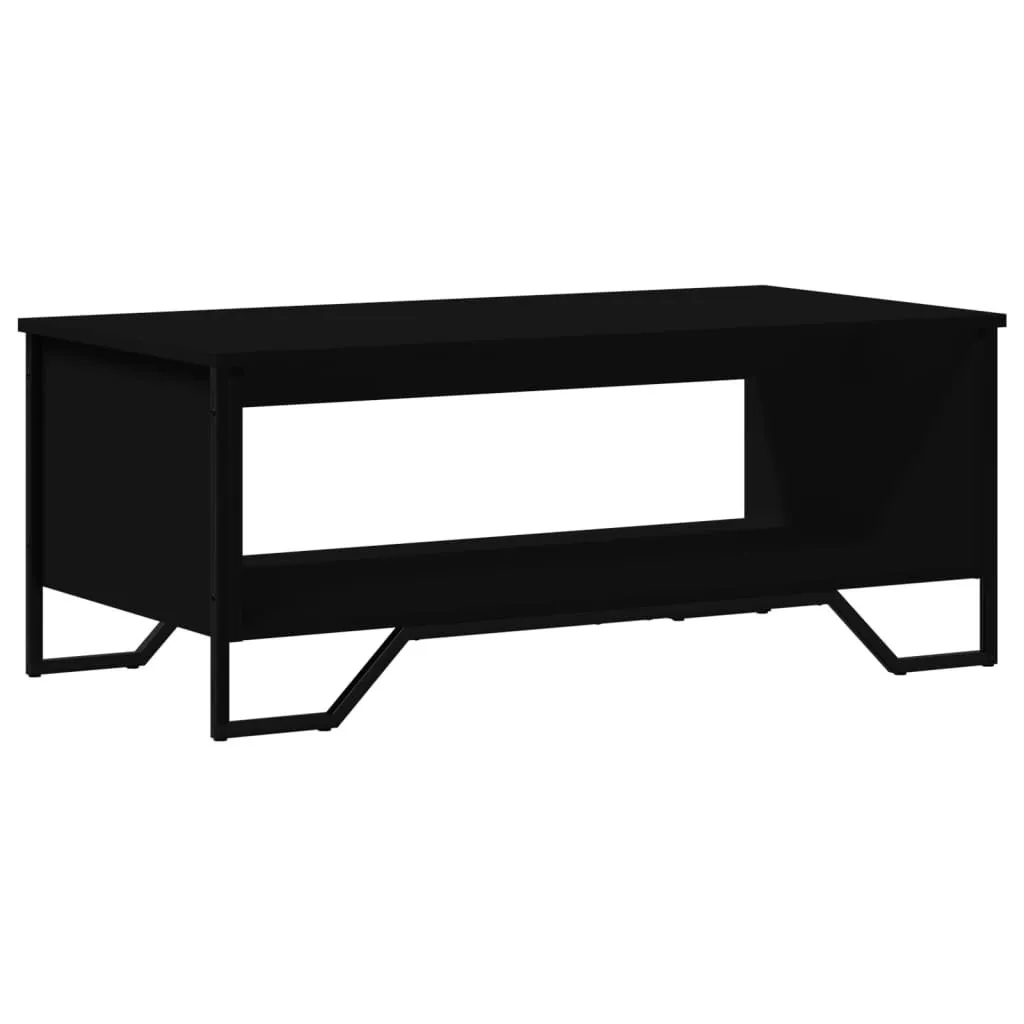 Tavolino da Salotto Nero 100x51x40 cm SYFAX™ | Legno Multistrato Robusto