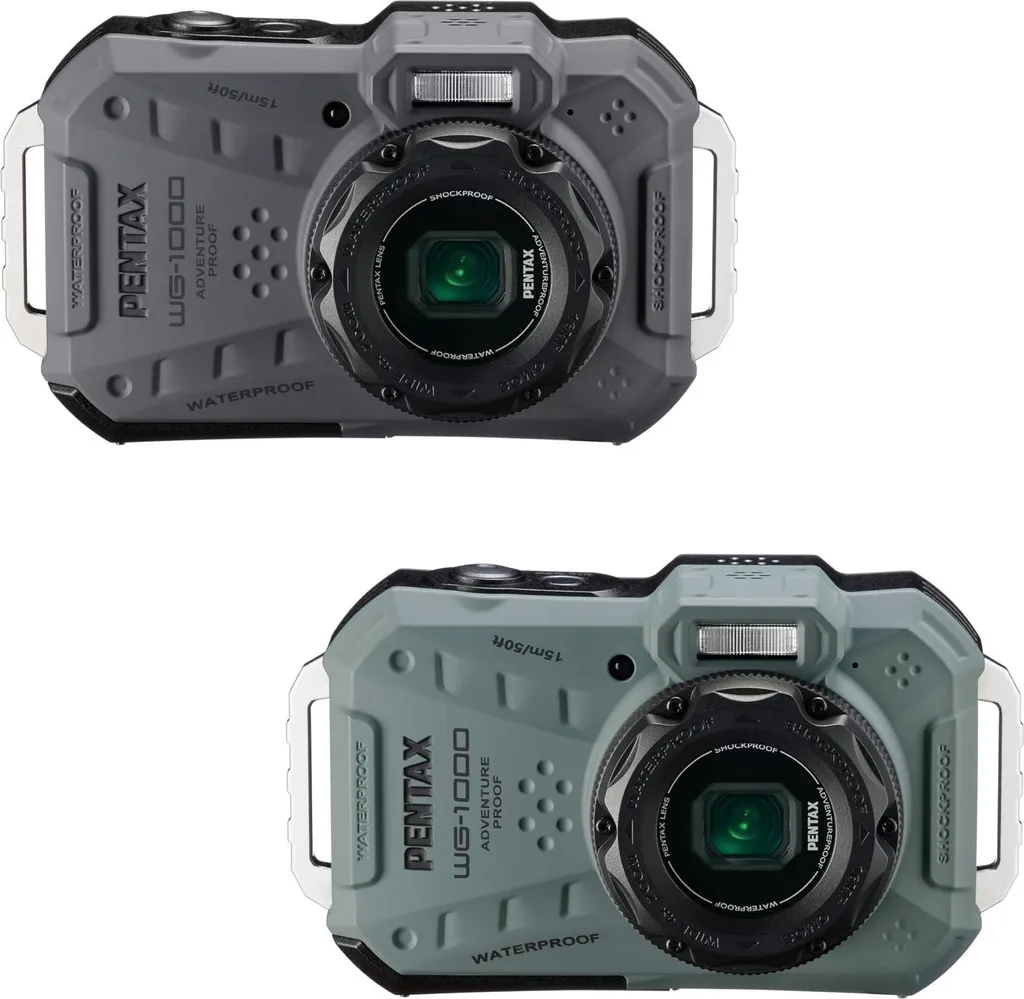 Caméra de Randonnée et Plongée Pentax WG 1000 Grise pour Sorties en Famille