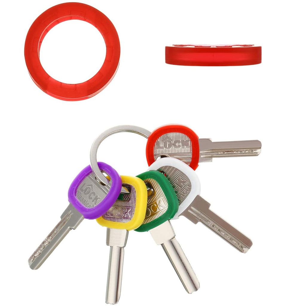 Ketachi Stück Schlüsselkappen, 10 Stück, PVC Schlüsselkappe,  Schlüsselkennung für Flachschlüssel, Mehrfarbig, Sammlung-2 : :  Fashion