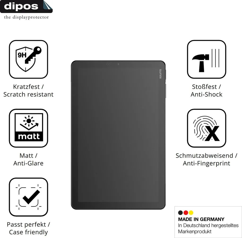 dipos I 2X Pellicola Protettiva Opaco Compatibile con Vivo X23 Symphony Protezione Vetro Flessibile 9H