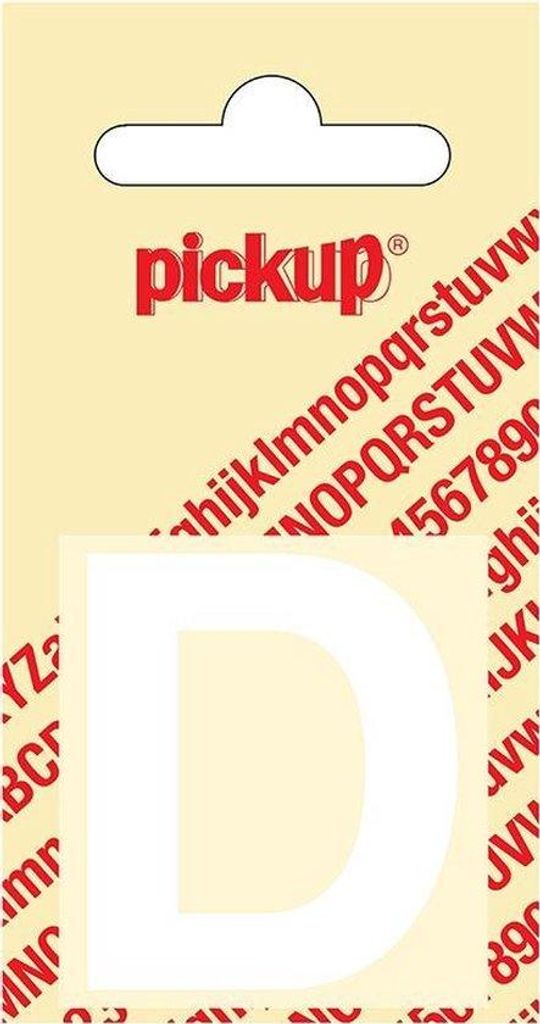 Helvetica 40 mm Aufkleber weißer Buchstabe D Pickup