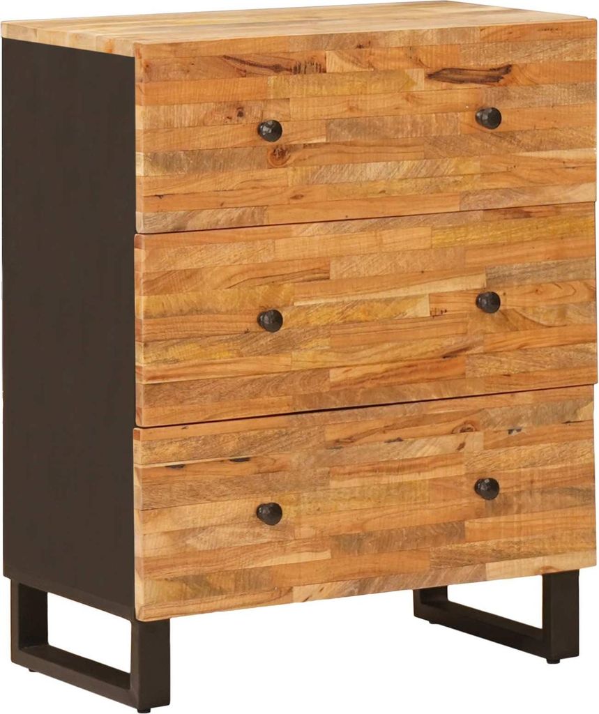 Aufbewahrungs-Sideboard Braun 60 x 33 x 75 cm Massivholz Mango