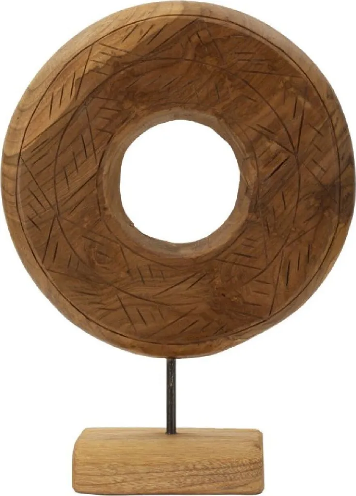 Statue Décorative en Teck Dorat Mauro Ferretti 38 cm - Design Intérieur