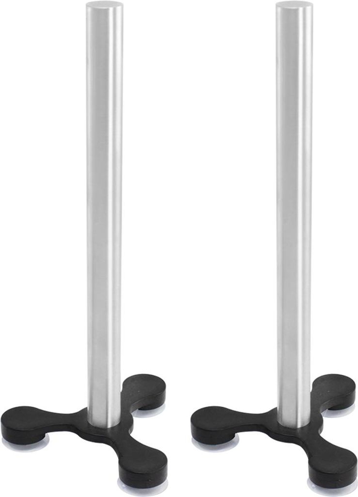 com-four® 2x Küchenrollenhalter stehend mit Saugnapf Produktbild 