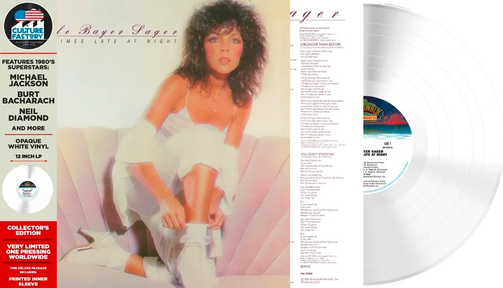 Album Vinyle Blanc Carole Bayer Sager Idéal pour Collectionneur Musique