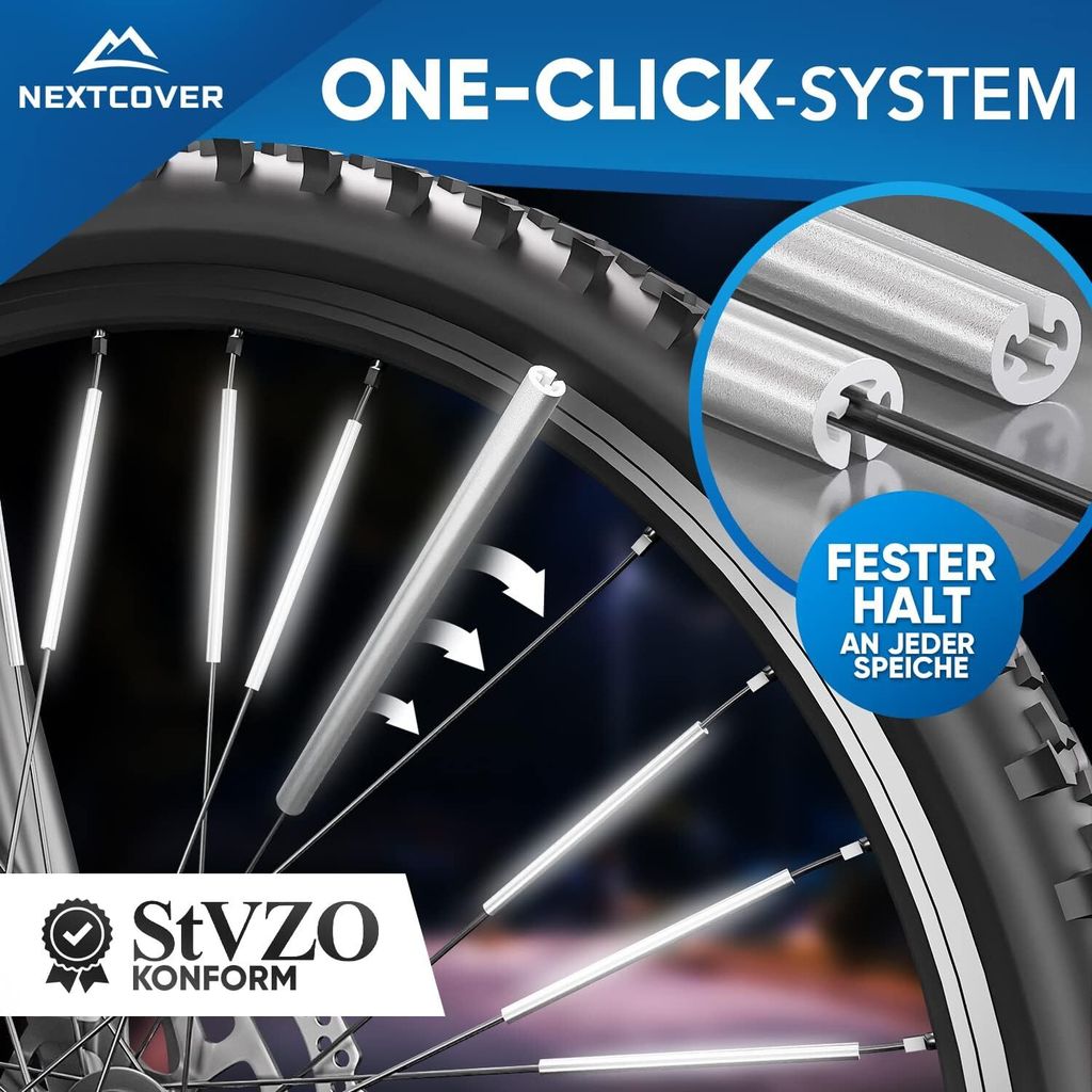 Nextcover® Speichenreflektoren Fahrrad - Das Original - [3M Produktbild 3