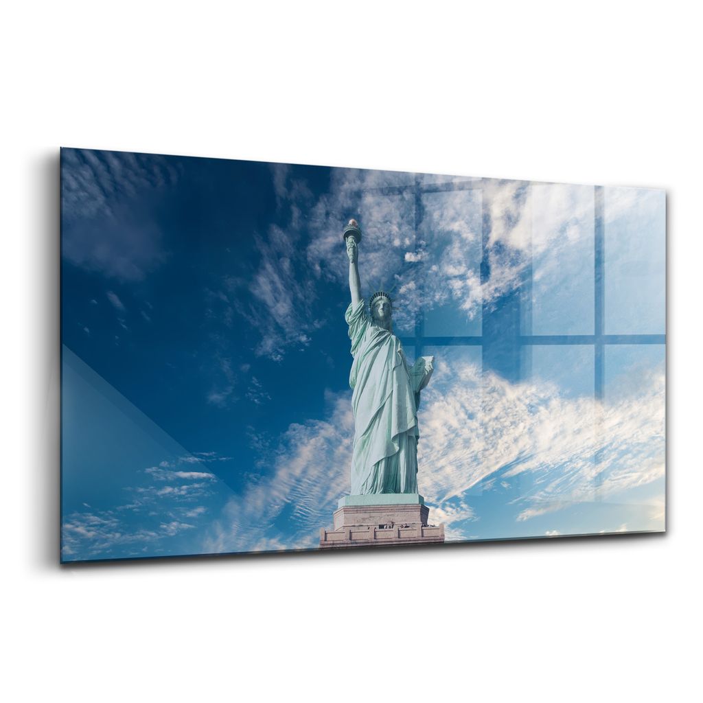 Glasmalerei - dekorative Malerei - moderne Malerei - 140x70 - Freiheitsstatue New York