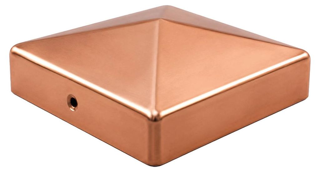 Pfostenkappe Kupfer 121 mm Pyramide Abdeckkappe für Pfosten Produktbild 