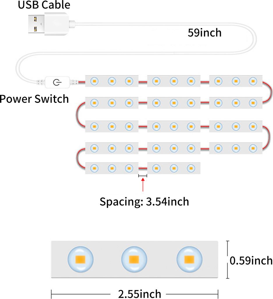 14 ks LED make-up zrcadlových světel stmívatelné dotykové Obrázek produktu 8