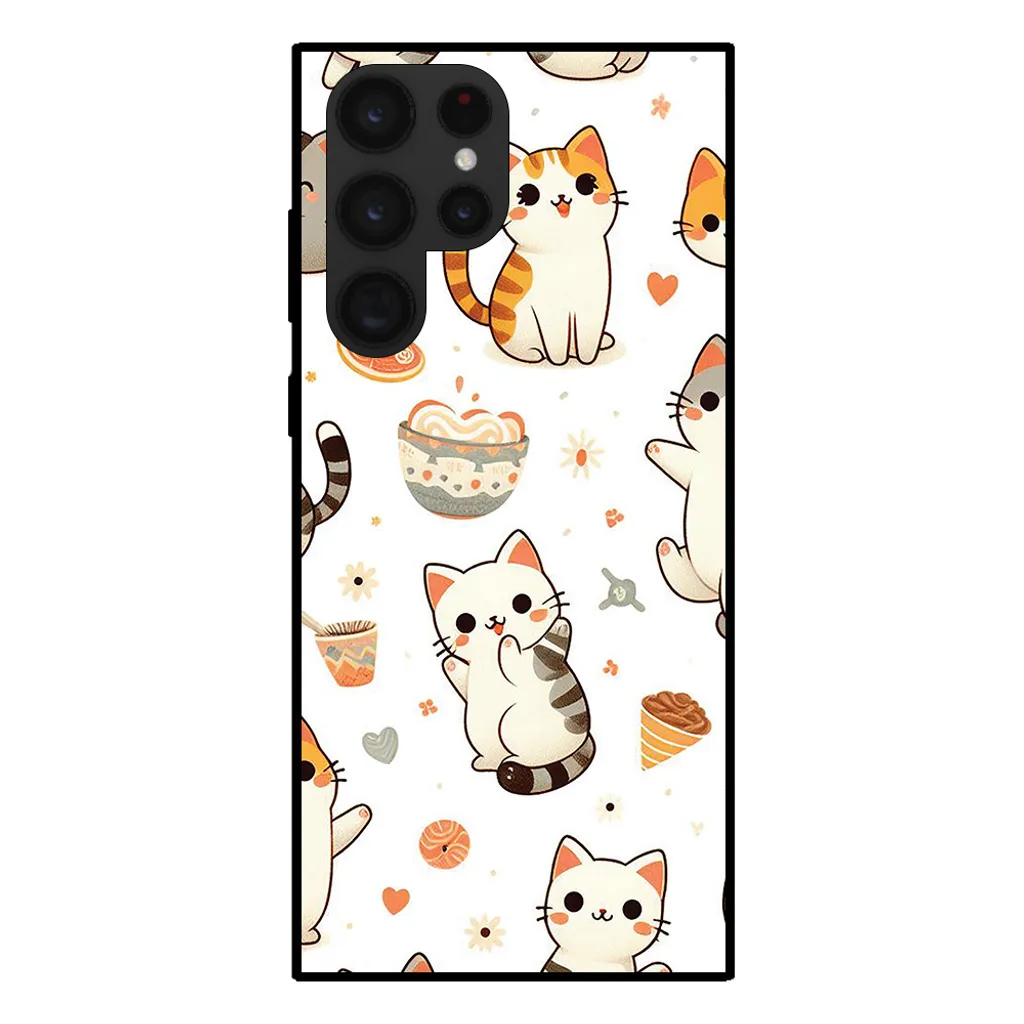 Smartphonica Cover Gatti per Galaxy S22 Ultra - Stile e Protezione TPU