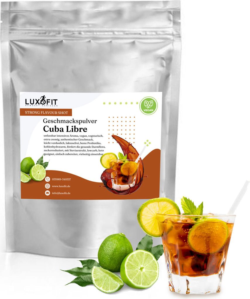Cuba Libre Geschmackspulver Shot Flavour kalorienarm 300 g Produktbild 