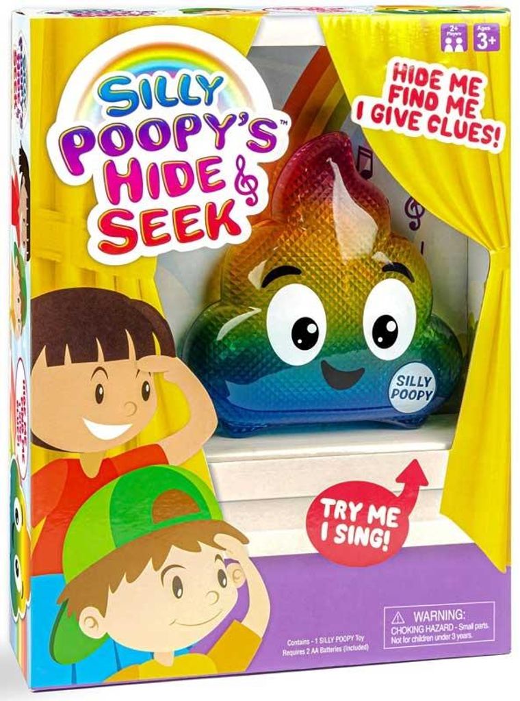 Interaktives Versteckspiel-Spielzeug im Silly Poopy Design