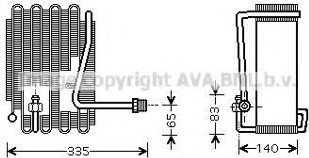PRASCO HYV094 Verdampfer Klimaanlage Klimaverdampfer für HYUNDAI GALLOPER II (JK-01) für MITSUBISHI GALLOPER (JK-01)
