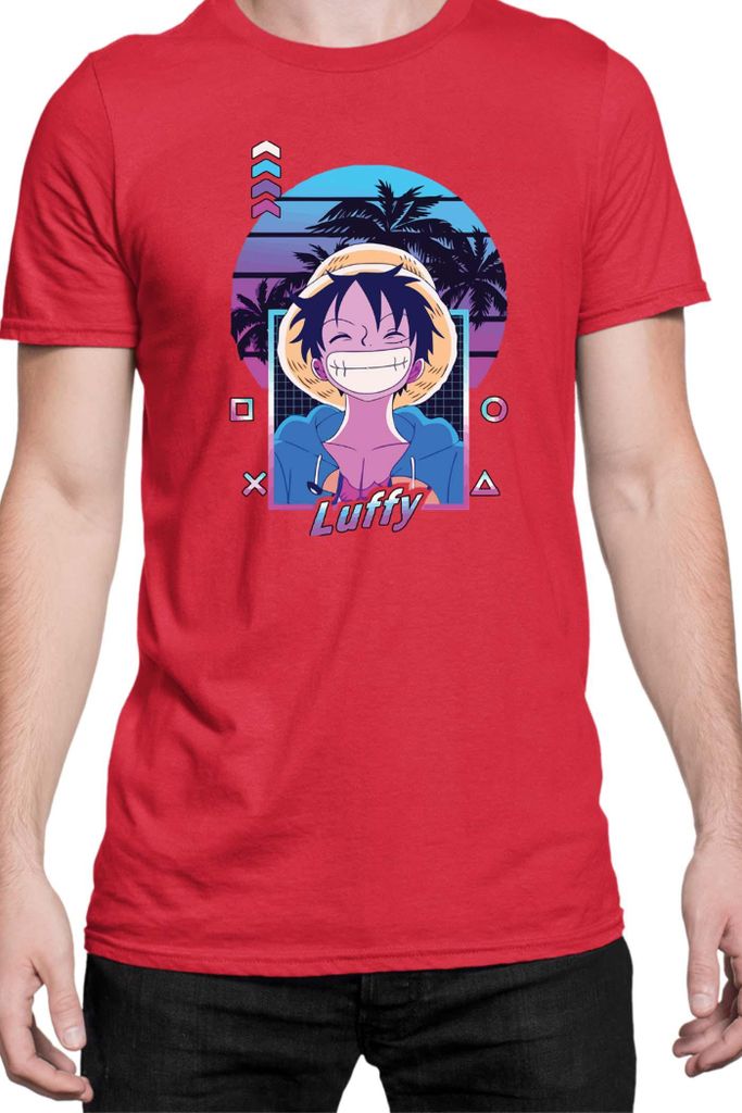 Herren T-Shirt Manga Japan Anime Comics Animation One Manga Piece Anime 0022, Man M / Rot