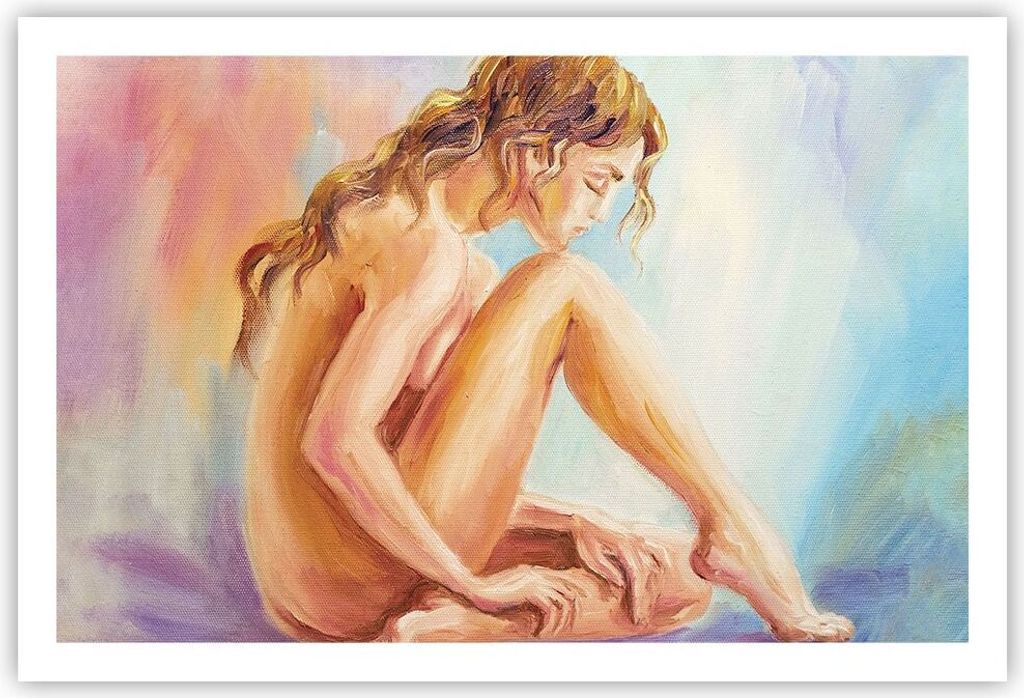 Poster - Poster ohne Rahmen - Frau Nacktheit Abgesehen von - 91,5x61 cm - Wand Bild - Wanddeko - Wandbilder - Kunstposter - Wandposter - Bilder - K...
