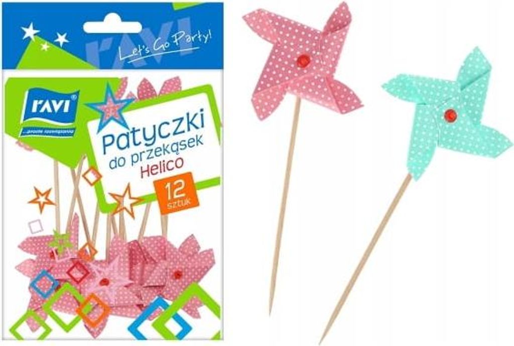 Ravi picker sticks 10 cm 12 pz stuzzicadenti in legno Immagine del prodotto 
