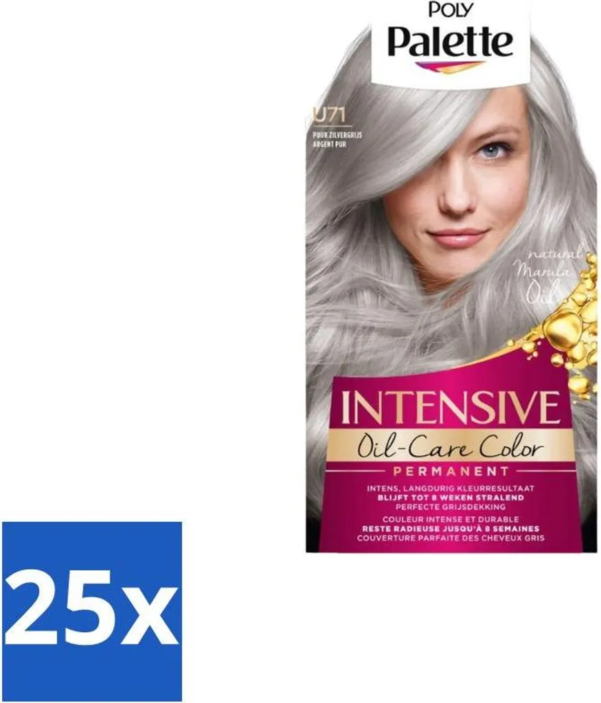 Poly Palette U71 Grigio Argento Puro - Confezione Risparmio 25 Pezzi