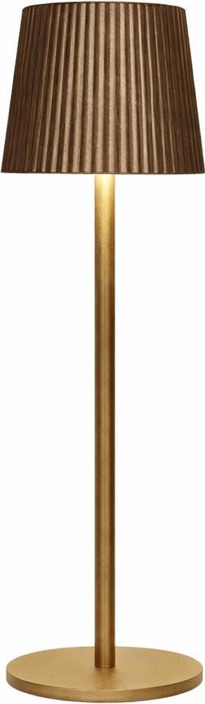 Kabellose Tischlampe | 27,5 x 9 cm | Warmweiß dimmbar | Rille Gold | Anna's Collection