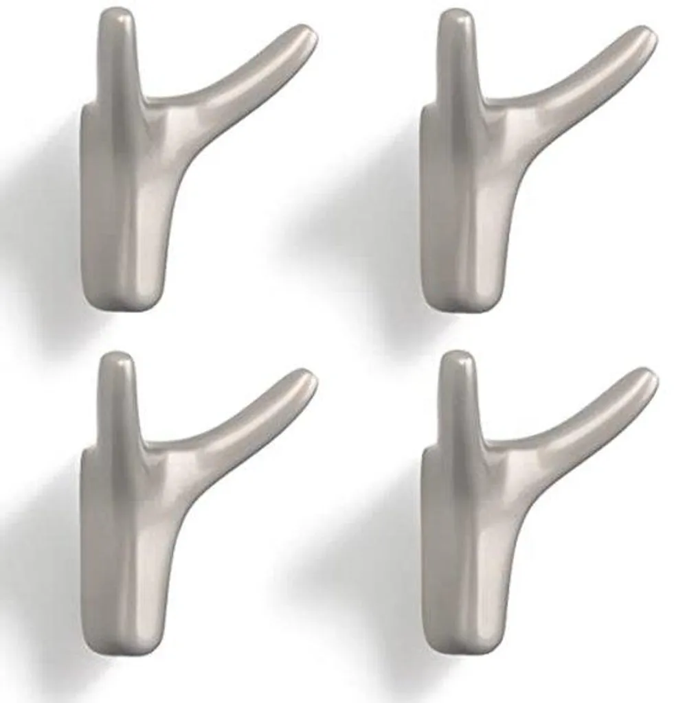 Lot de 4 crochets muraux en acier inoxydable pour salle de bains et cuisine