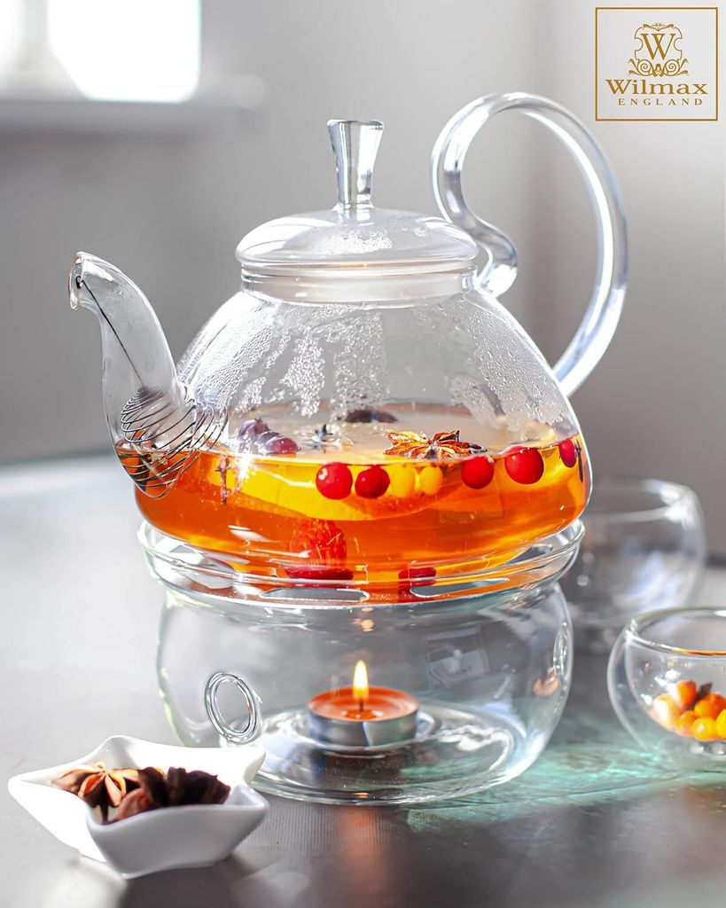 Chauffe-théière en verre Wilmax pour théières, transparent Image du produit 