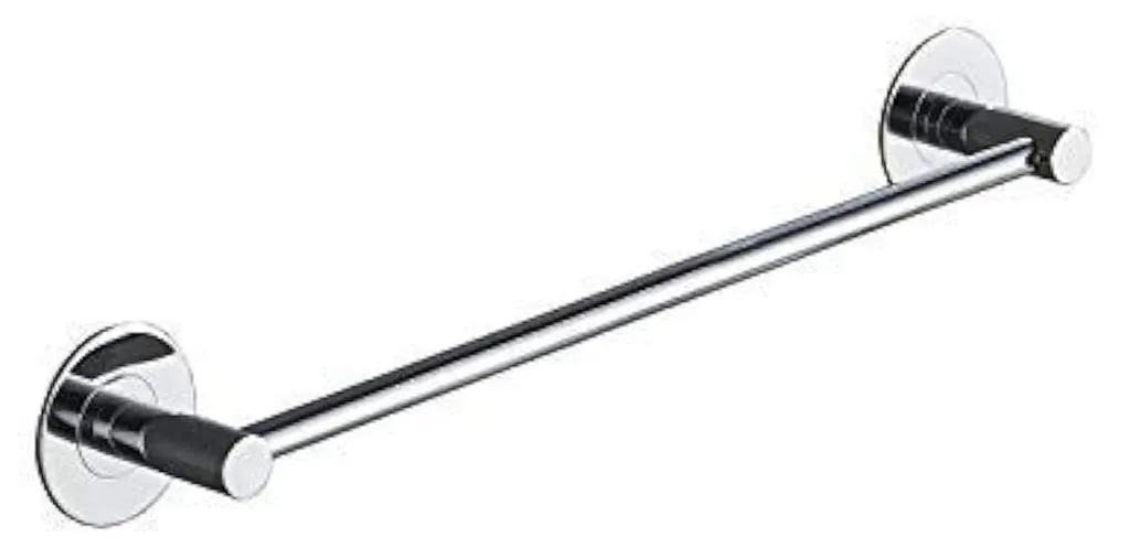 Porte-serviette anti-corrosion 30 cm en inox chrome sans perçage mural