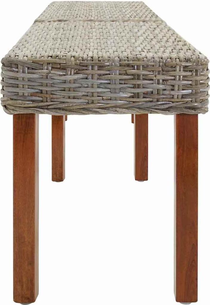 “2026 Modern“ Bank Natur 160 x 35 x 45cm Massivholz Mango - Designermöbel 975627 - Sitztruhen