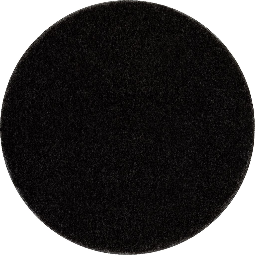 Badteppich SANTA Kreis eben, rutschfest, weich – schwarz Schwarz rund 100 cm