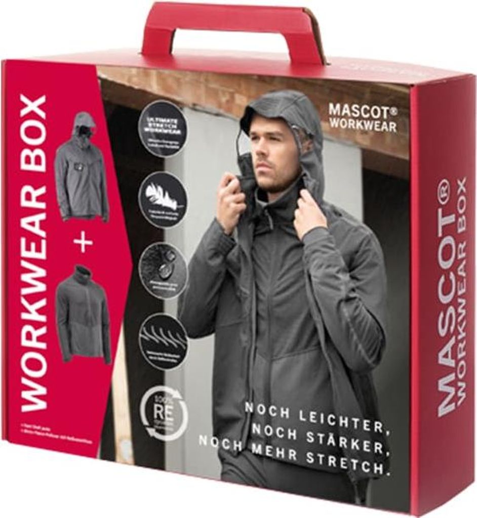 MASCOT Workwear-Box Shelljacke 22001 + Fleecejacke 22803 anthrazit