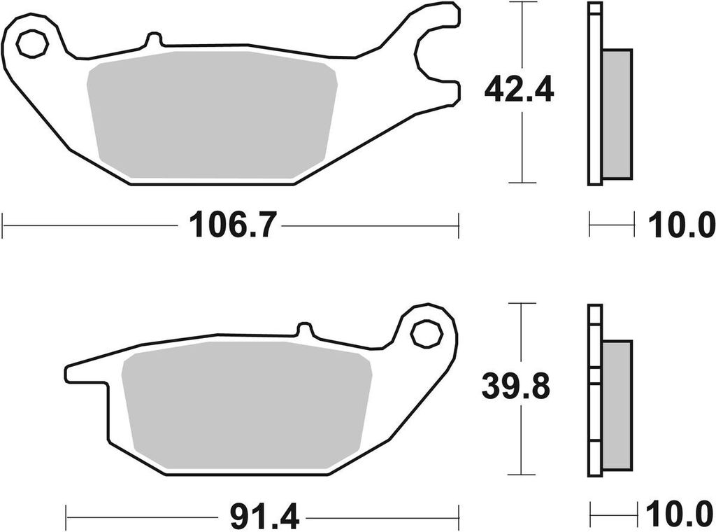 sbs Bremsbeläge Satz Hinten für HONDA MOTORCYCLES XL 784HF Produktbild 