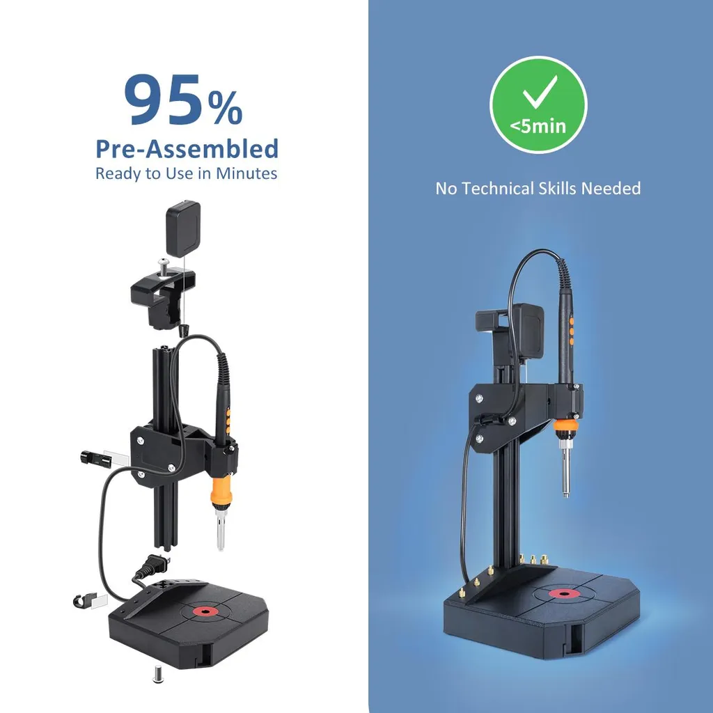 Presse verticale à insertion Thermoset Mintion avec fer à souder 90W