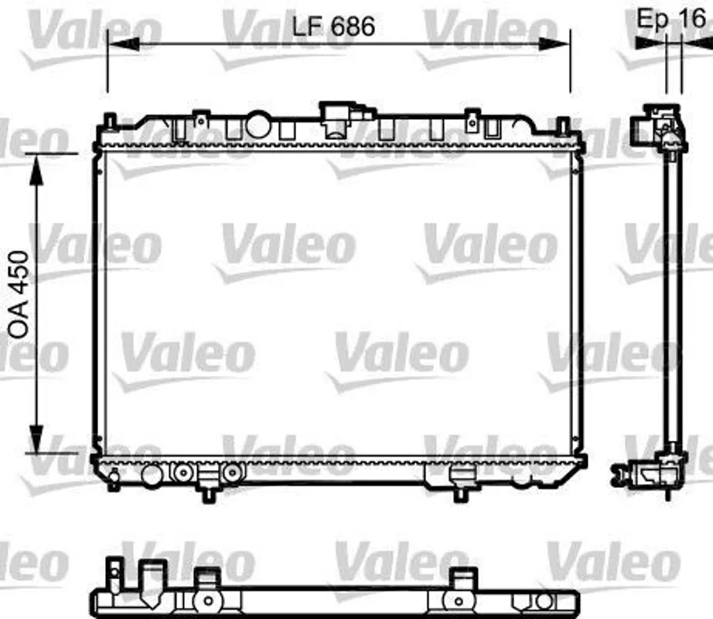 Radiateur de Refroidissement Moteur pour Nissan X-Trail I (T30) Valeo